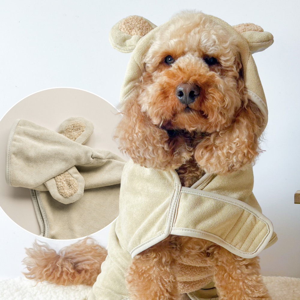 Teddy Dog Drying Robe Cocopup London - Main Image