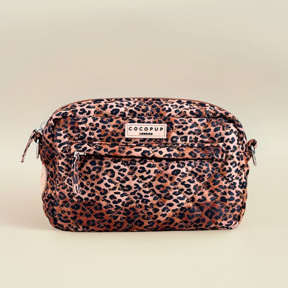 Dog Walking Bag - Quilted Leopard Pup – Cocopup London Dog Walking Bag - Quilted Leopard Pup – Cocopup London