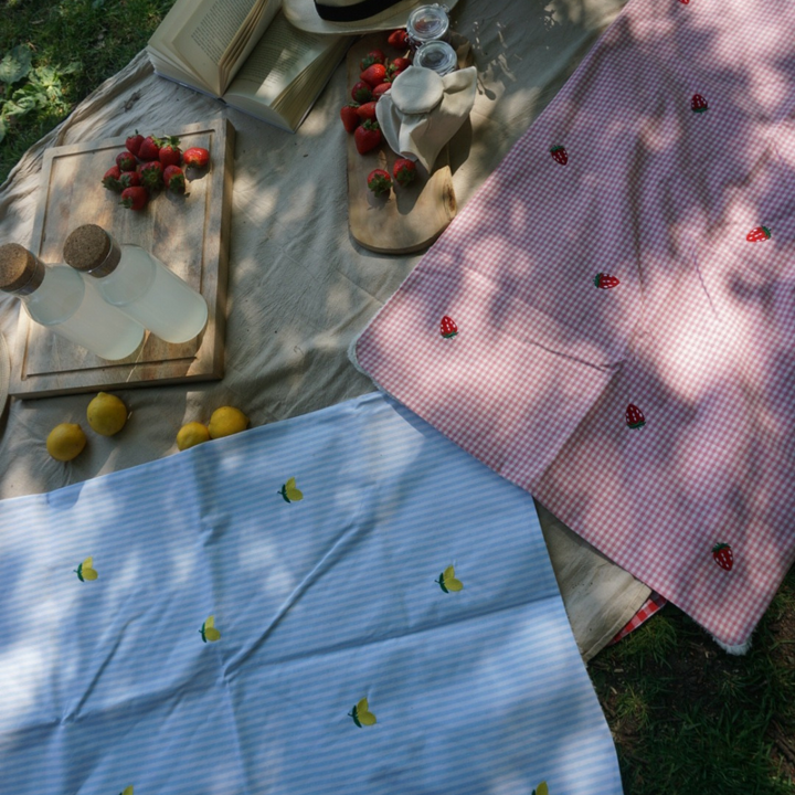 PERSONALISED Blanket - Strawberry Picnic Pup