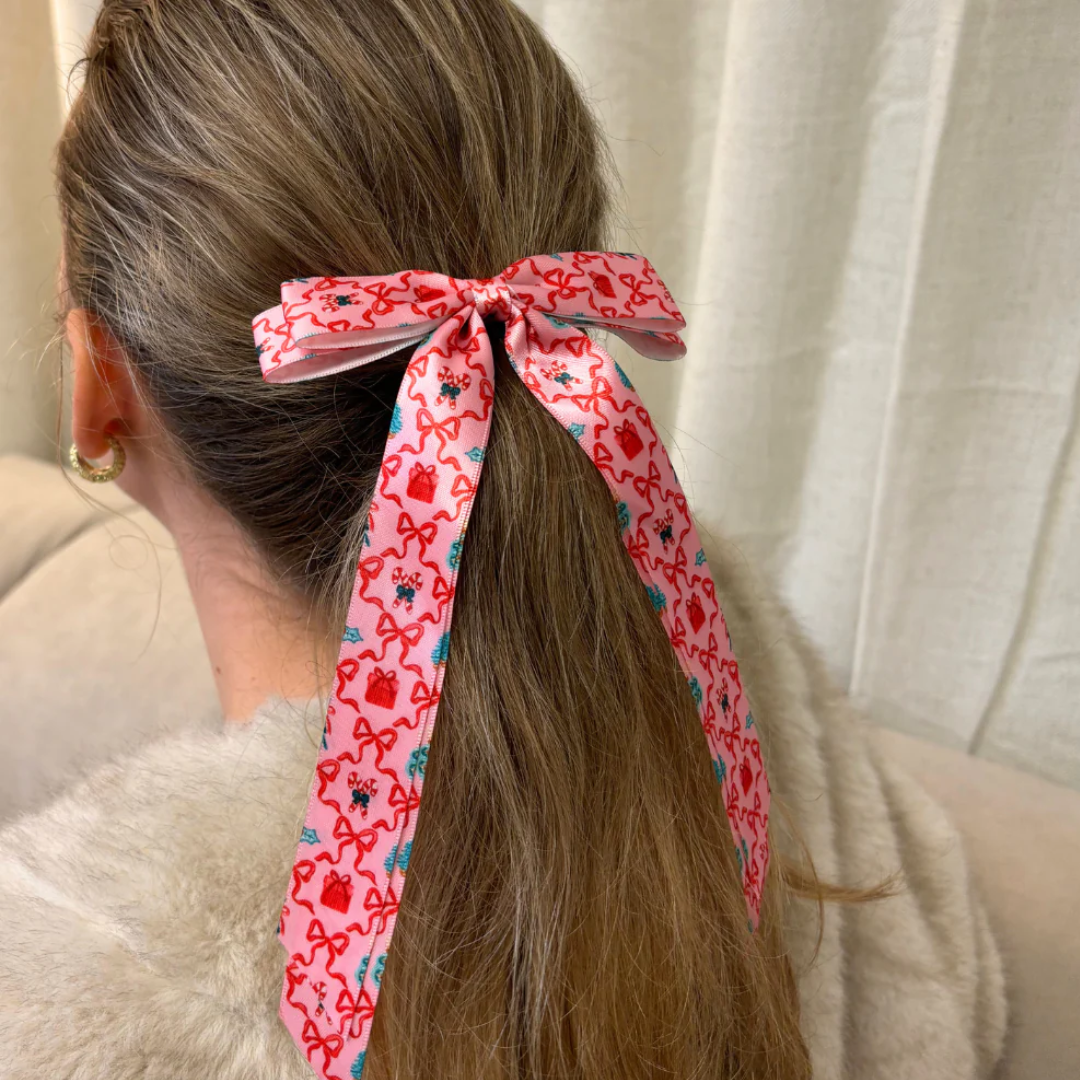 Pupmas Kisses Ribbon Bow Clip - By Coconut Lane