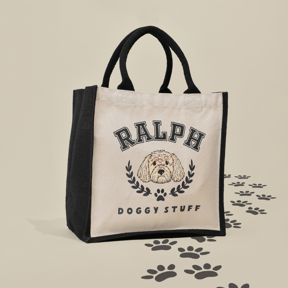 Cocopup X Syd & Co - Personalised Dog Jute Bag - 2 colours available ...