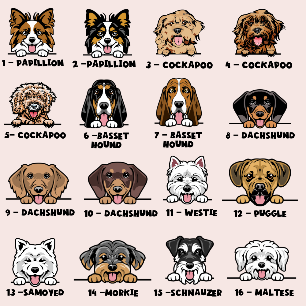 Personalised Dog Cartoon ID Tag - Summer Bloom – Cocopup London