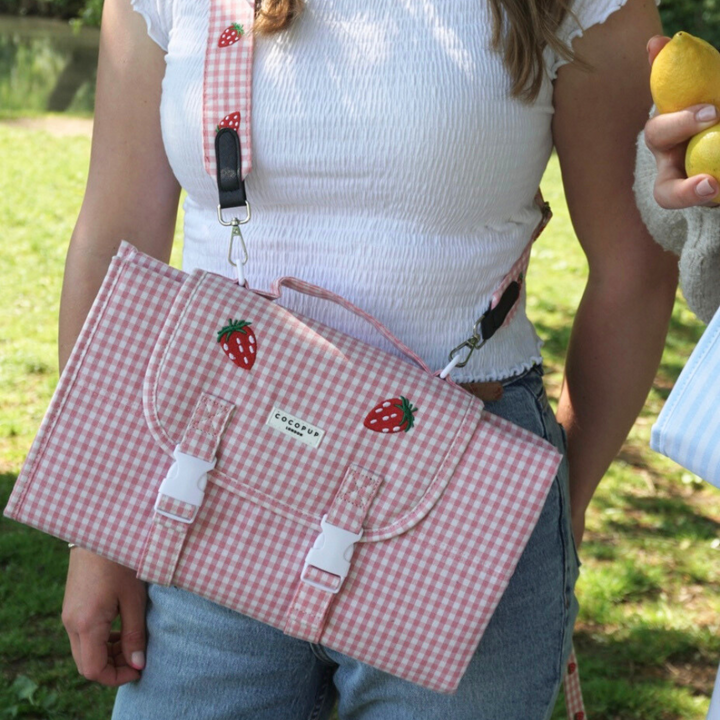 Travel Mat - Strawberry Picnic Pup