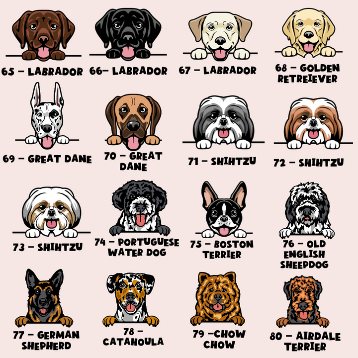 Personalised Dog Cartoon ID Tag - Sage Heart