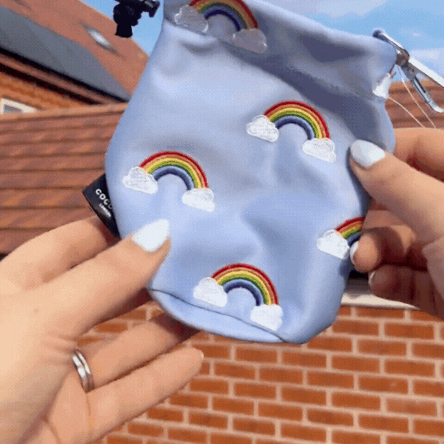 Luxe Drawstring Treat Pouch - Over The Rainbow