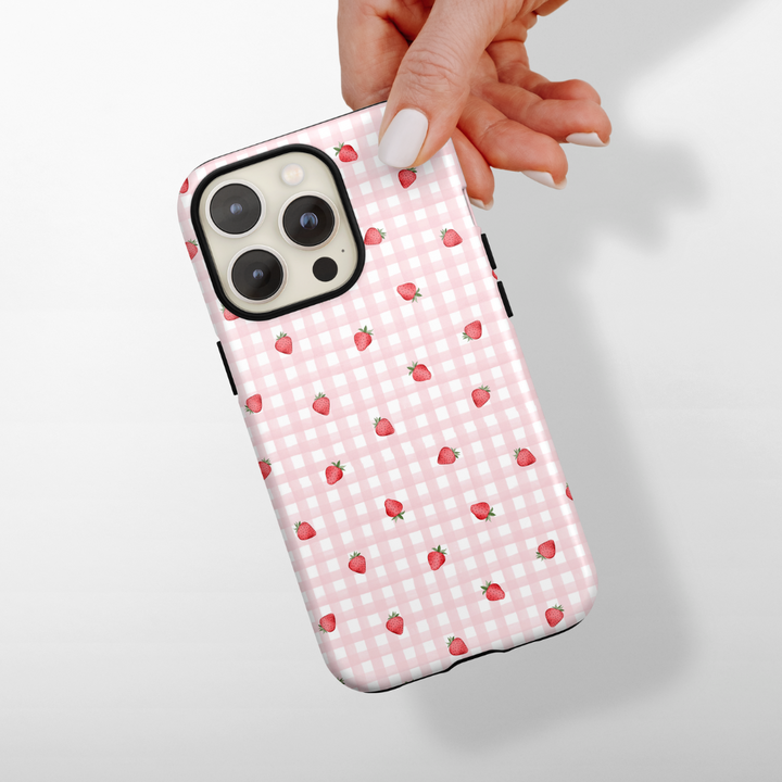 Tough Phone Case - Strawberry Picnic Pup
