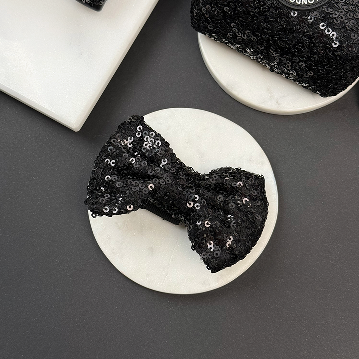 Limited Edition Sparkle Season Black Bow Tie