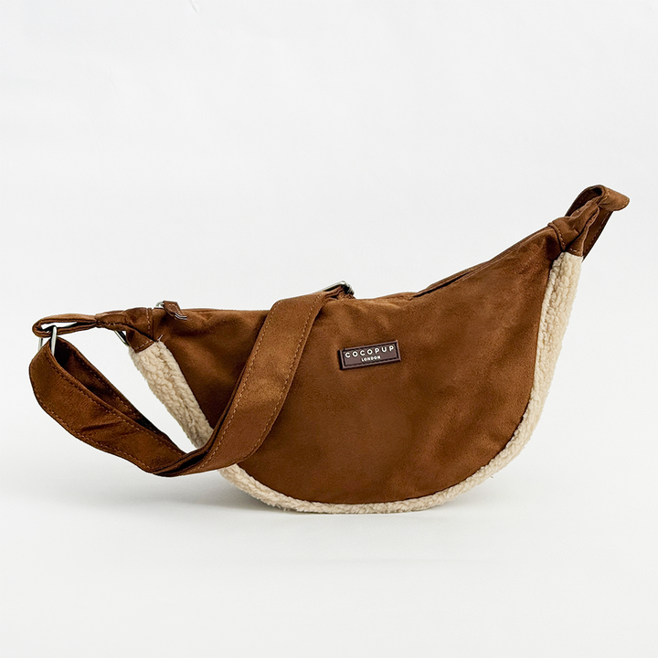 Crossbody Crescent Dog Walking Bag - Brown Aviator