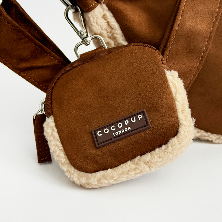 Crossbody Crescent Dog Walking Bag Bundle - Brown Aviator