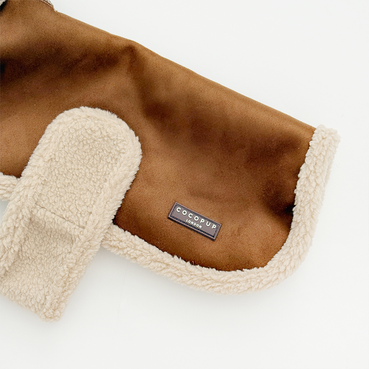 Dog Coat - Brown Aviator