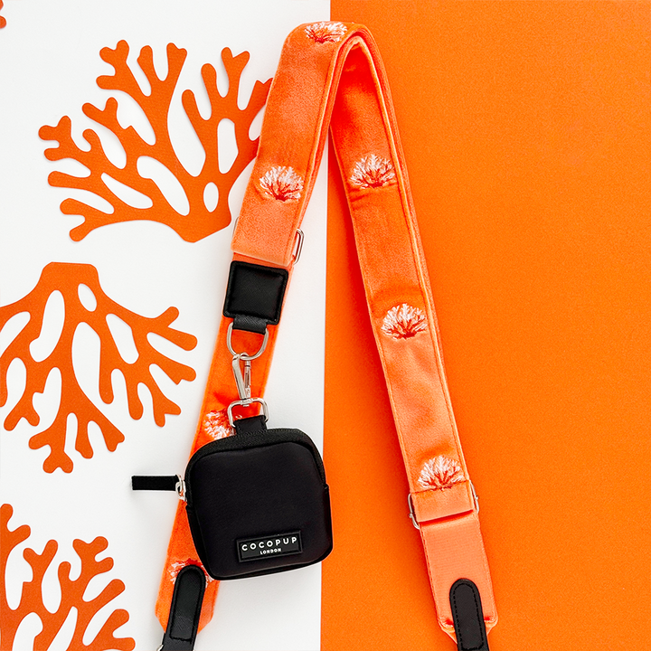 Luxe Velvet Bag Strap - Coral Core