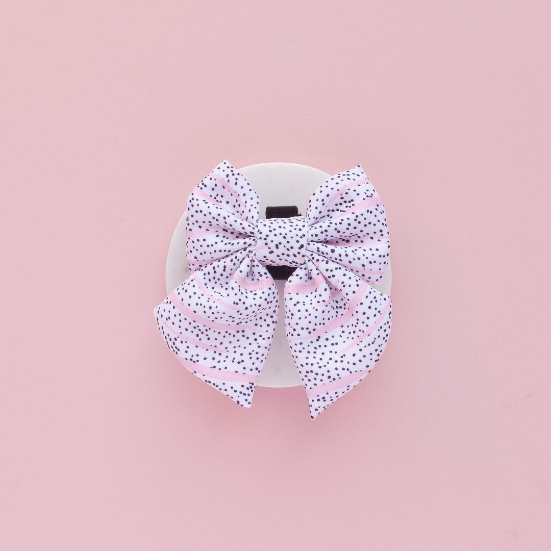 Pink Dalmatian Sailor Bow Tie