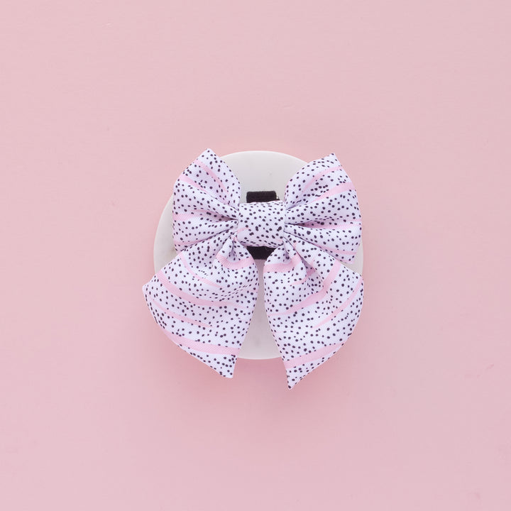 Pink Dalmatian Sailor Bow Tie