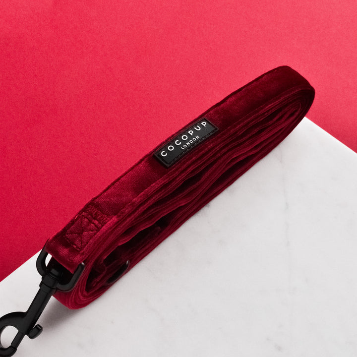 Luxe Velvet Lead - Berry Red