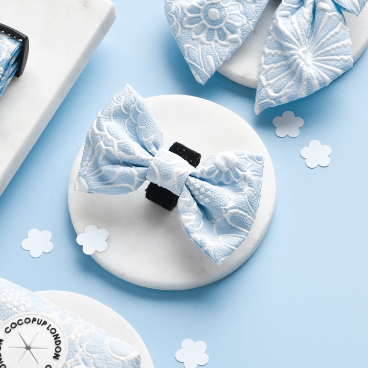 Luxe Bow Tie - Baby Blue Flower