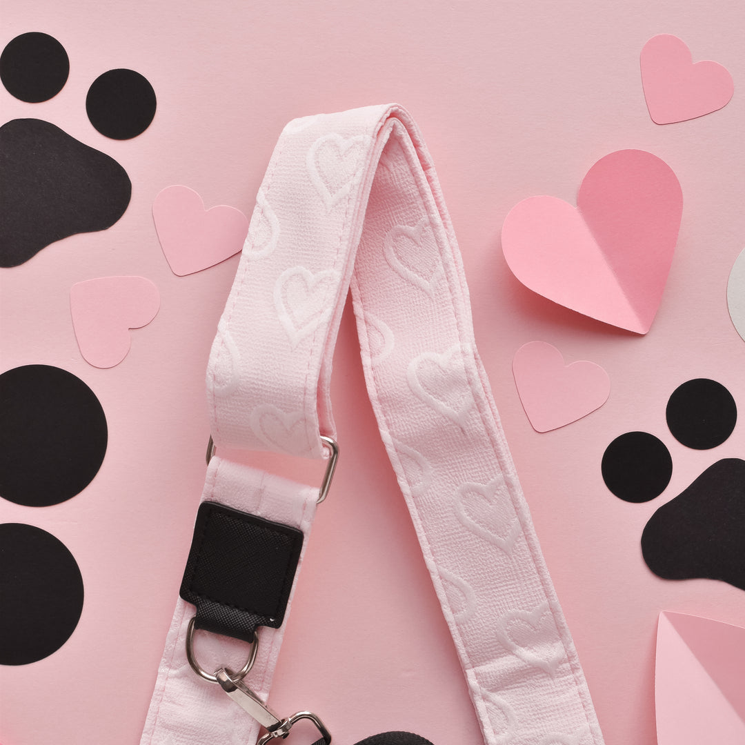 Luxe Bag Strap - Baby Pink Heart