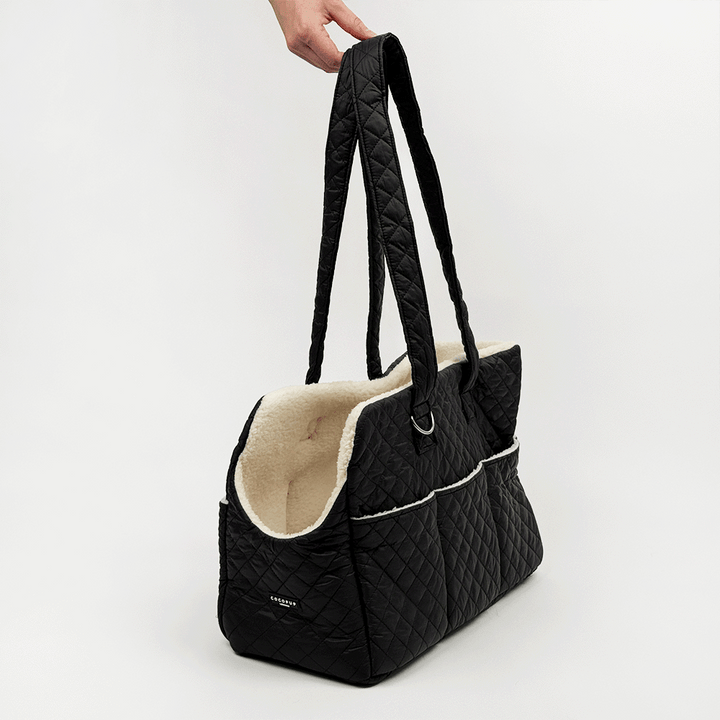 Dog Carrier - Quilted Black