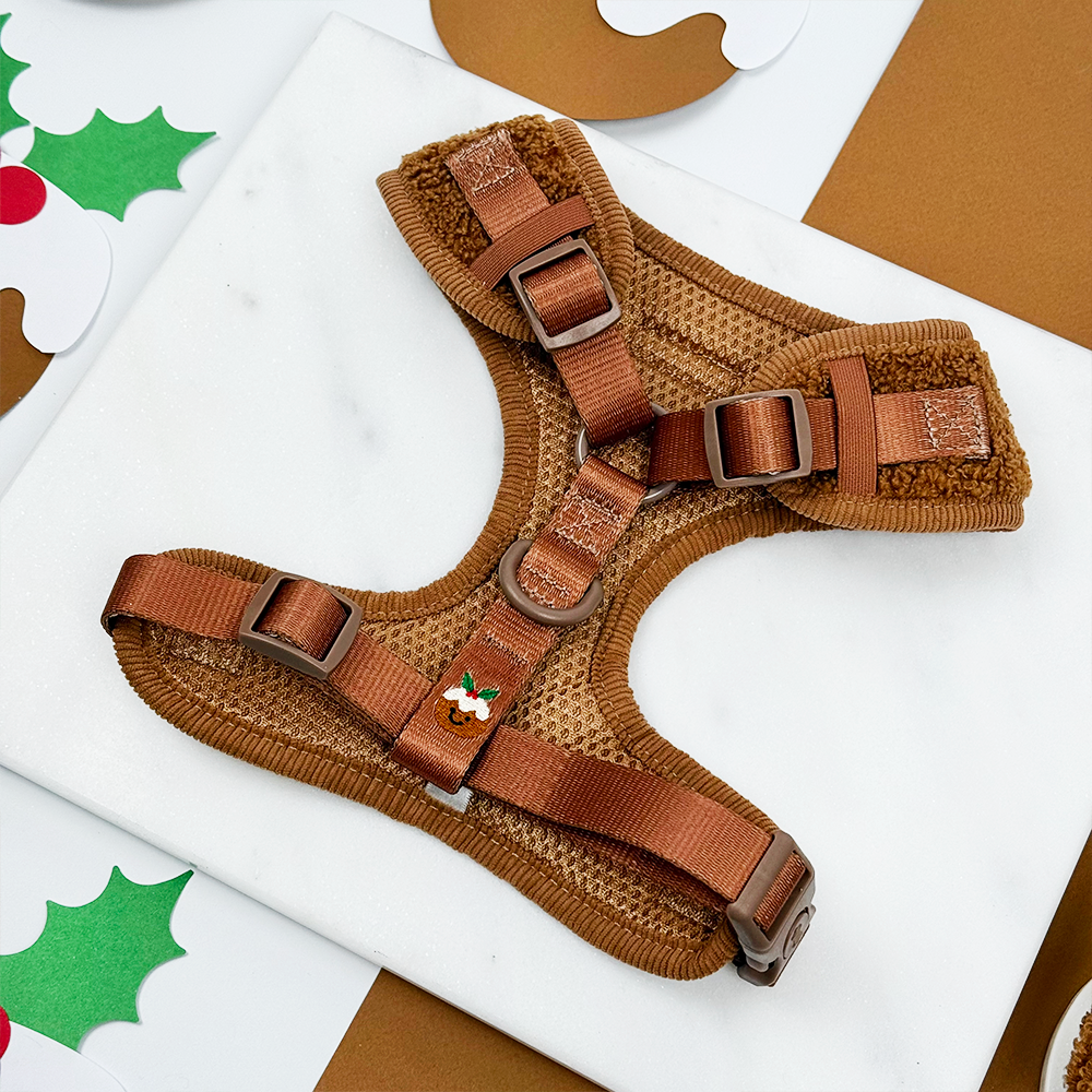 Festive Pudding Pup Adjustable Neck HARNESS