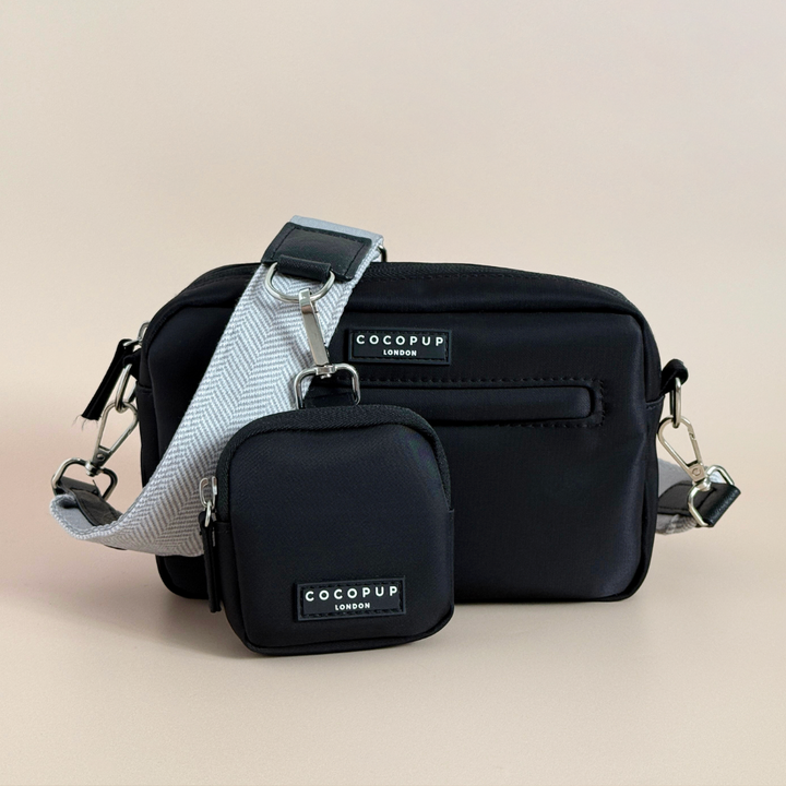 Dog Walking Black Bag Bundle - Grey Tweed