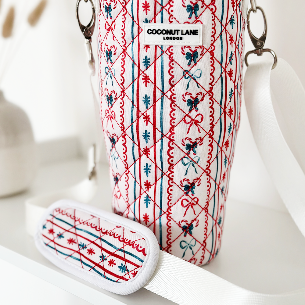 Quilted Let it Bow Tumbler Carry Case by Coconut Lane