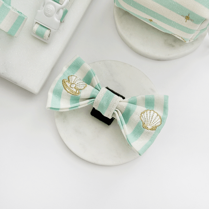 Mermaid Pearl Pup Bow Tie