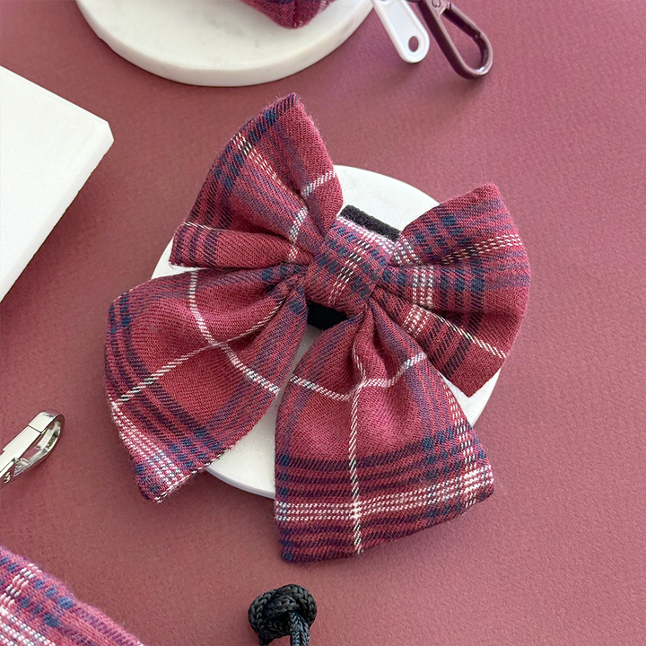 Mulberry Plaid Sailor Bow Tie