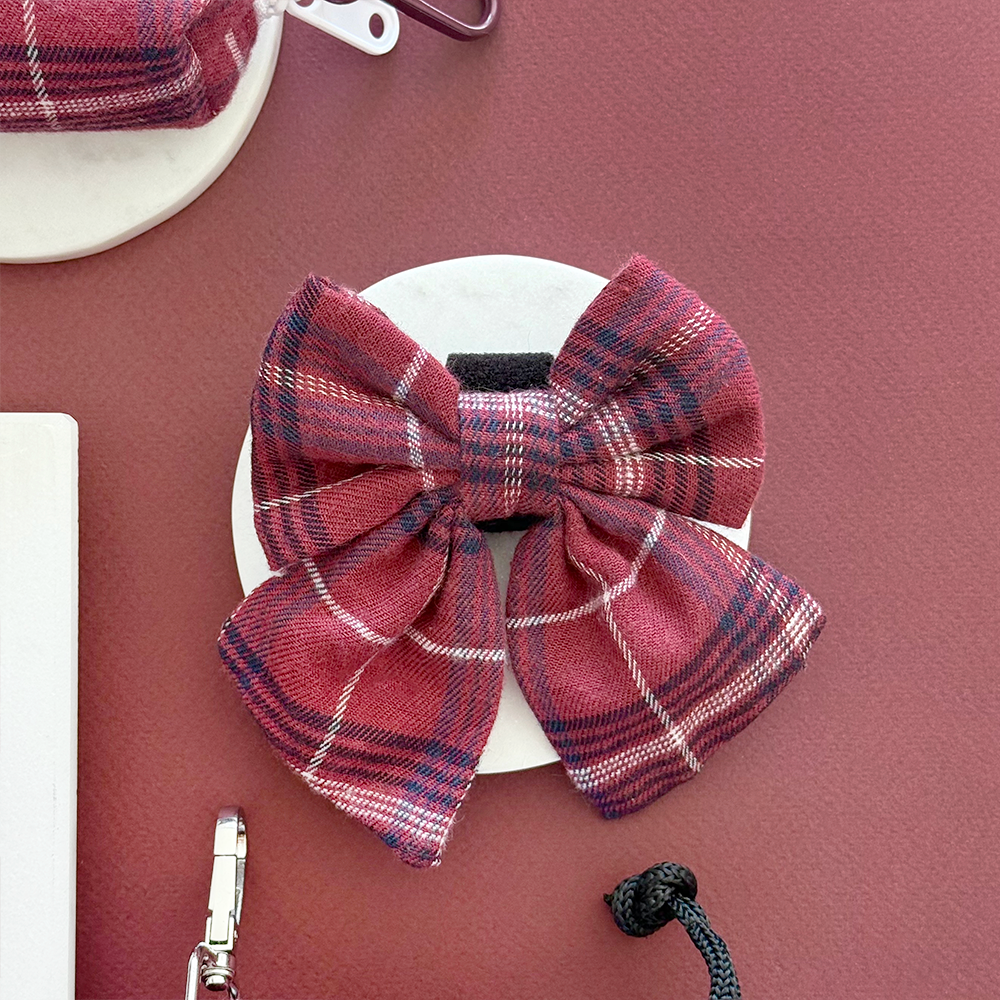 Mulberry Plaid Sailor Bow Tie