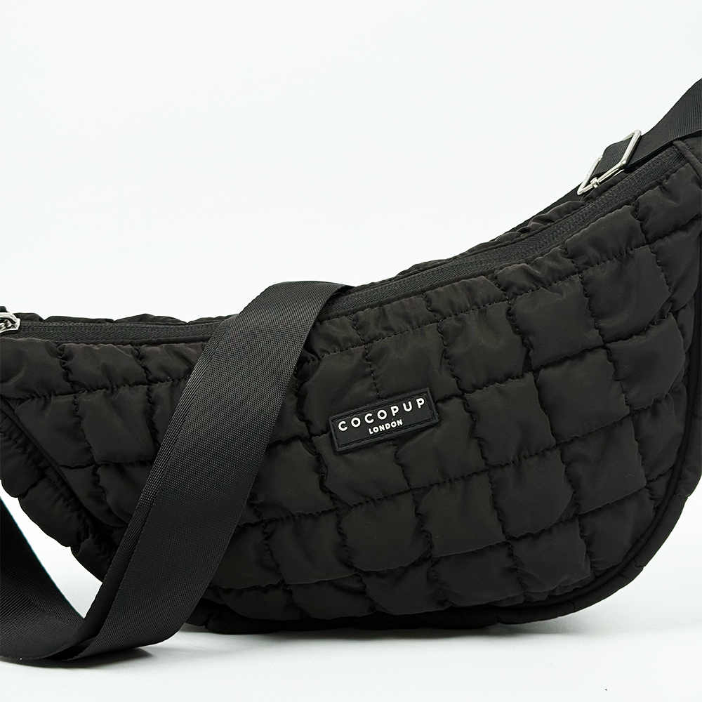 Crossbody Crescent Dog Walking Bag Bundle  - Onyx