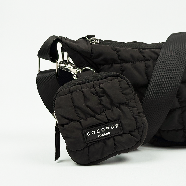 Crossbody Crescent Dog Walking Bag Bundle  - Onyx