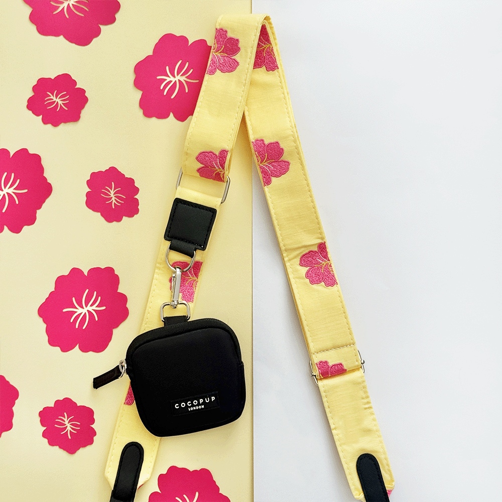 Dog Walking Bag Bundle - Pink Hibiscus