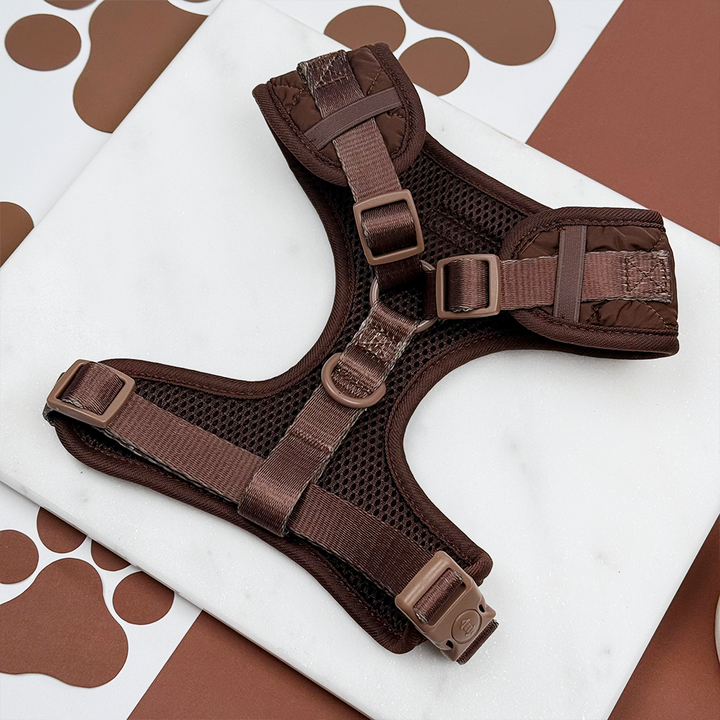 Espresso Quilted Adjustable Neck HARNESS