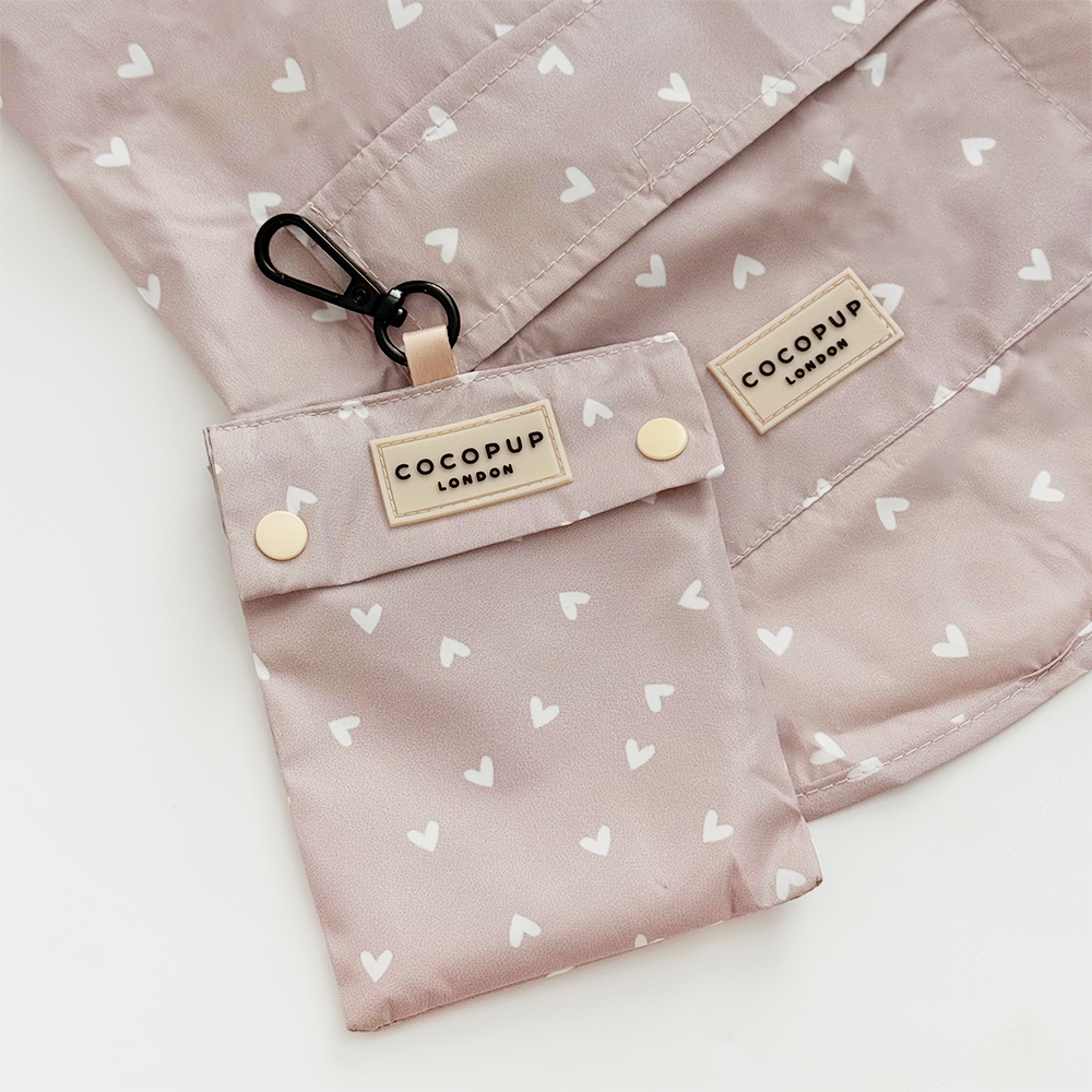 Dog Raincoat - Chai Hearts