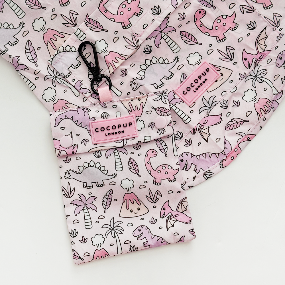 Dog Raincoat - Princess Dino