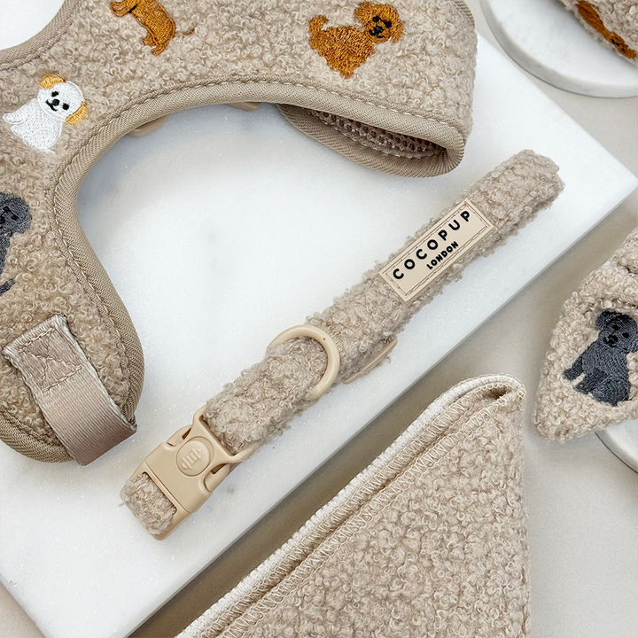 Ralph & Friends Mocha Teddy Adjustable Neck Harness, Lead & Collar Bundle