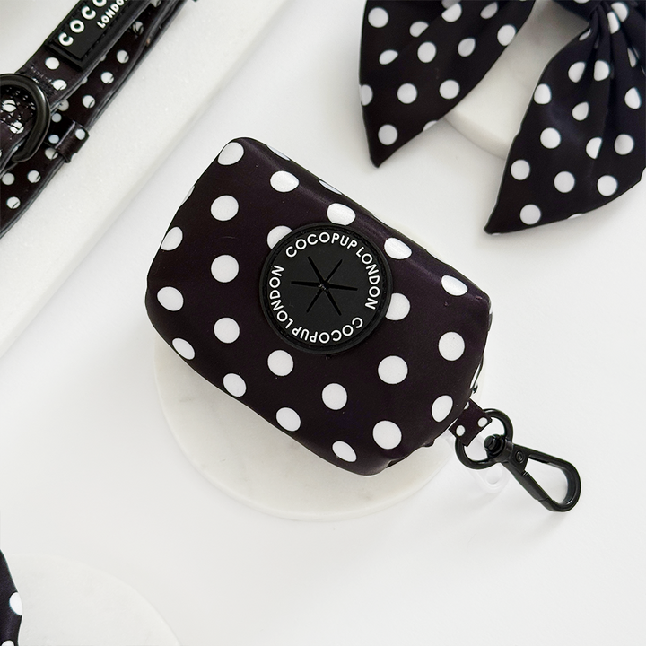 Satin Polka Dot Poop Bag Holder