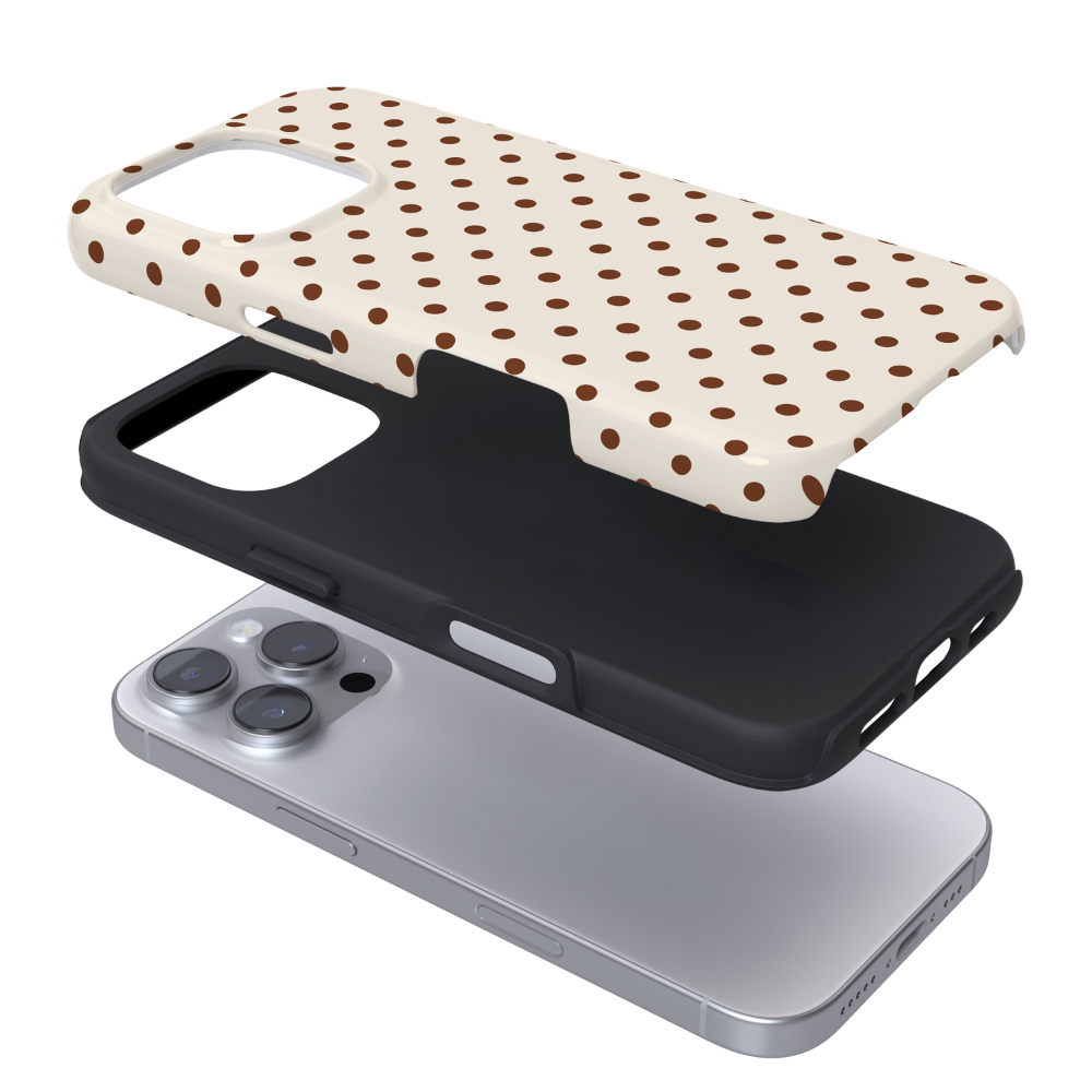 Tough Phone Case - Tiramisu Polka Dot