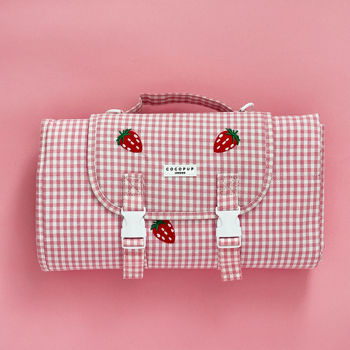 Travel Mat - Strawberry Picnic Pup