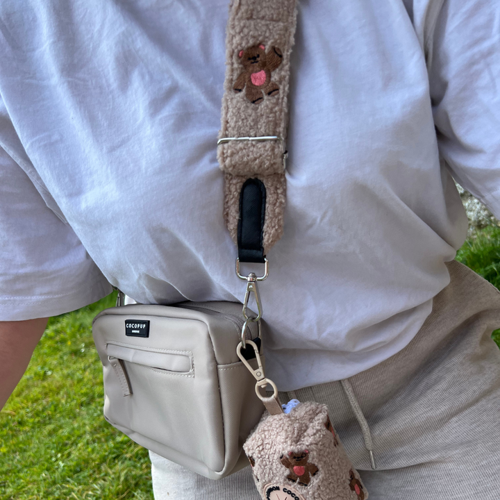 Bag Strap - Theo Embroidered Teddy