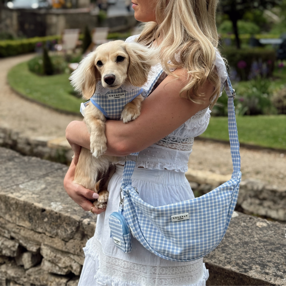 Crossbody Crescent Dog Walking Bag Bundle - English Blue