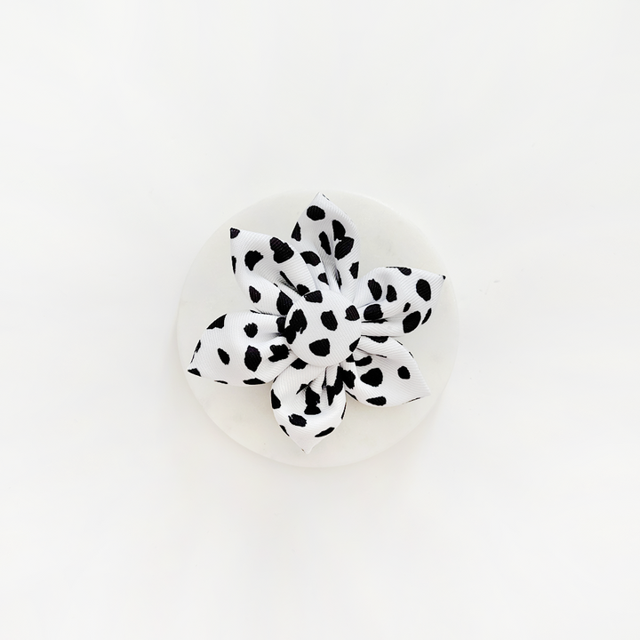 Monochrome Spots Collar Flower