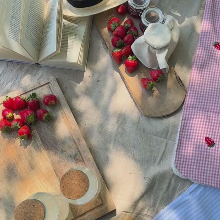 PERSONALISED Blanket - Strawberry Picnic Pup
