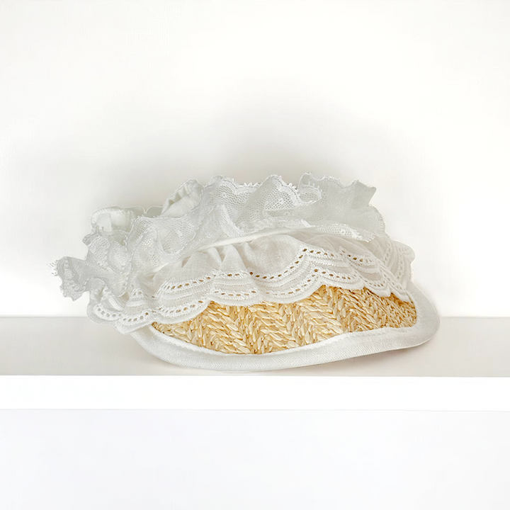 Dog Straw & Lace Sun Hat