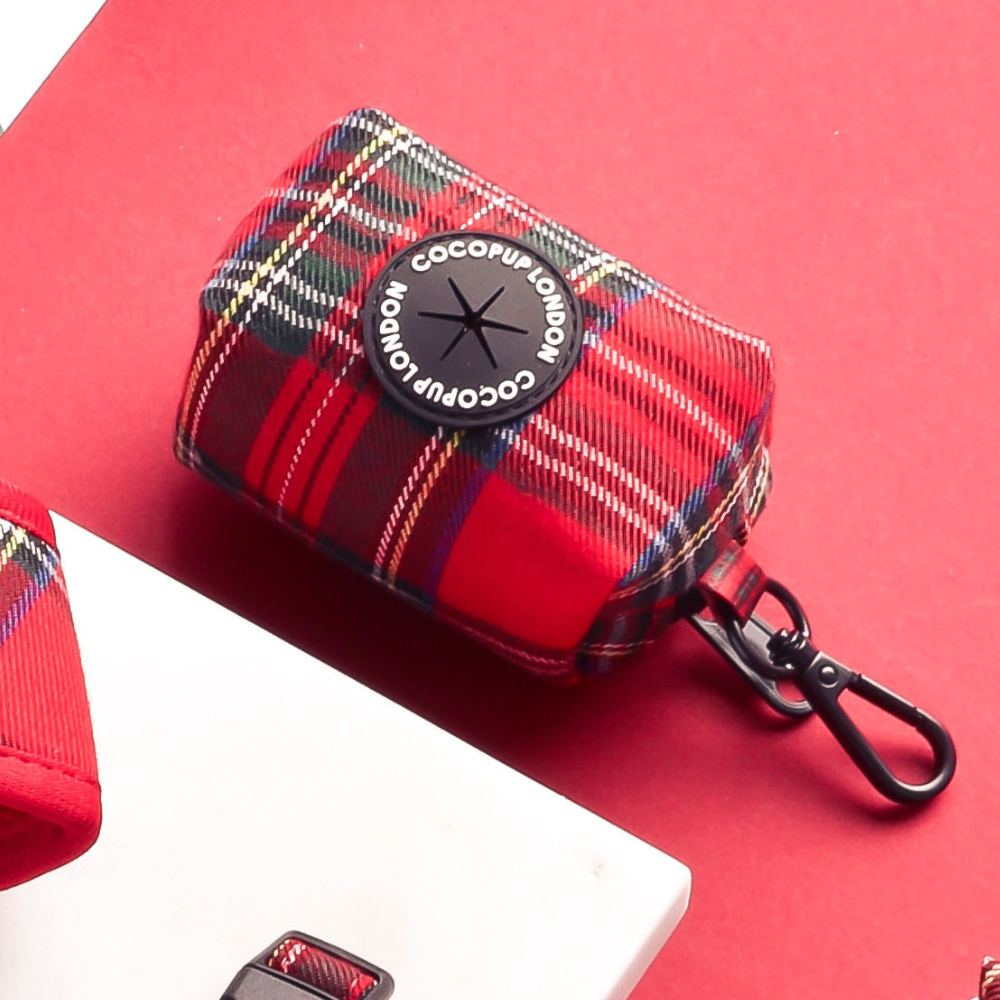 Tartan Poop Bag Holder