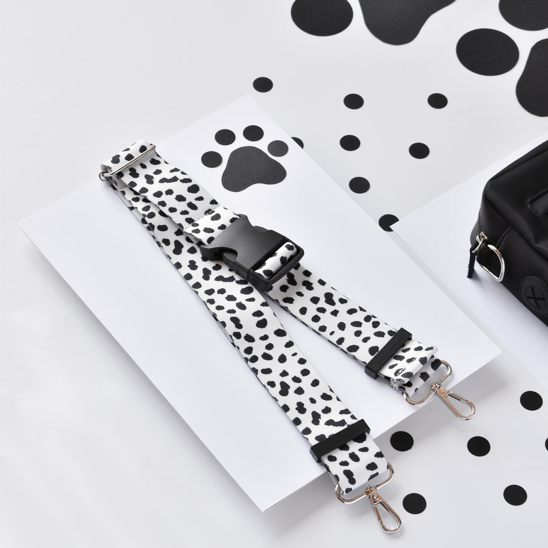 detachable-black-and-white-spots-waist-bag-strap-with-black-buckle