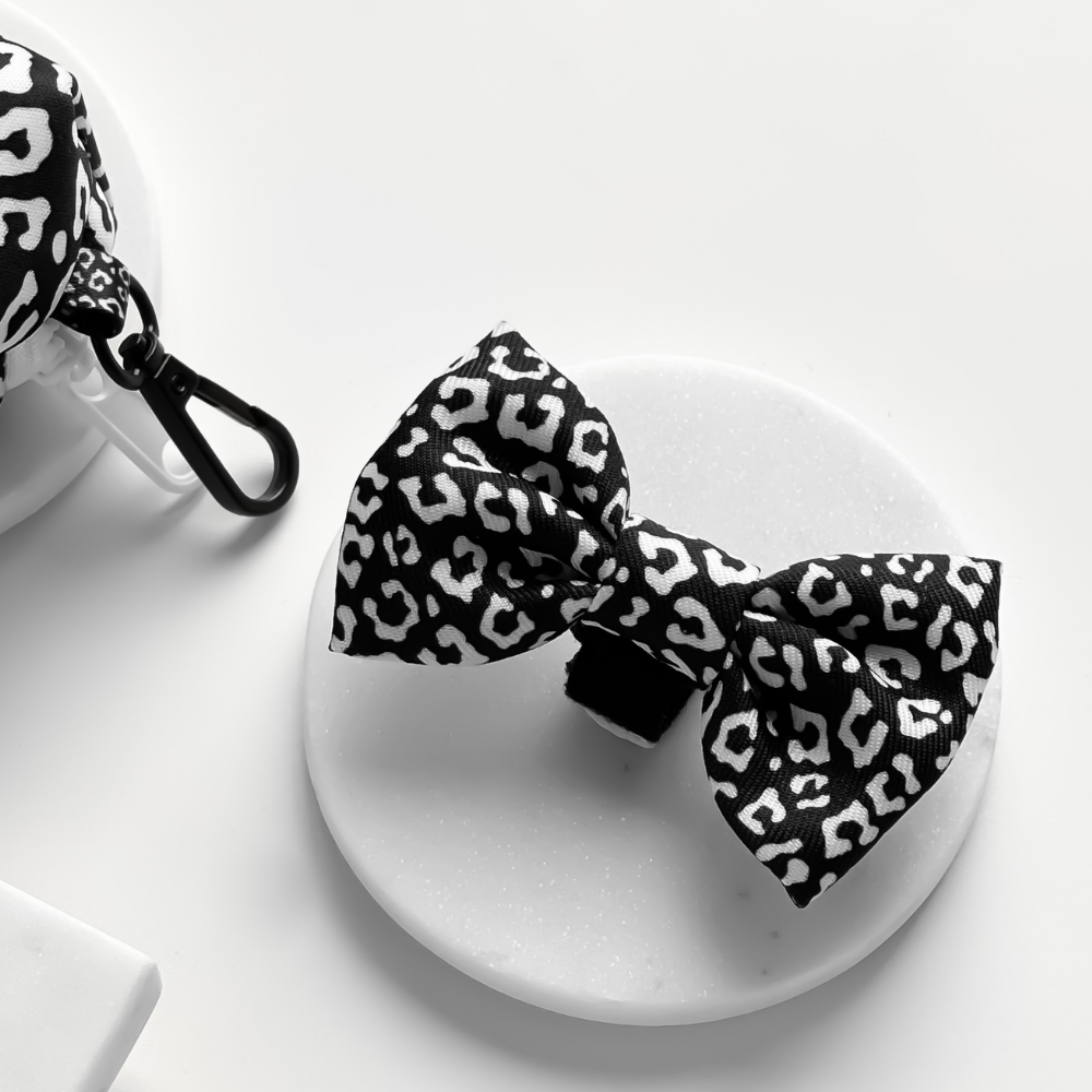Black Leopard Bow Tie